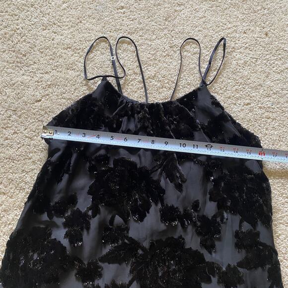 Poleci Textured Black Rose Cami Top Sz 8 - Picture 5 of 10